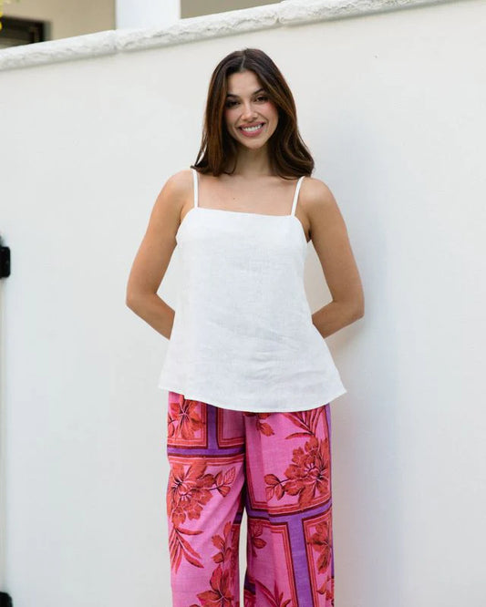 Talulah Plain Cami | White