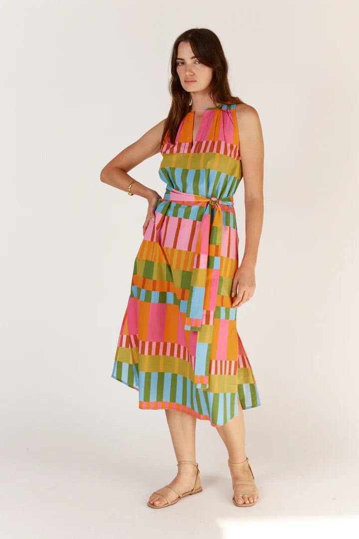 Cannes Sleeveless Dress | Multi