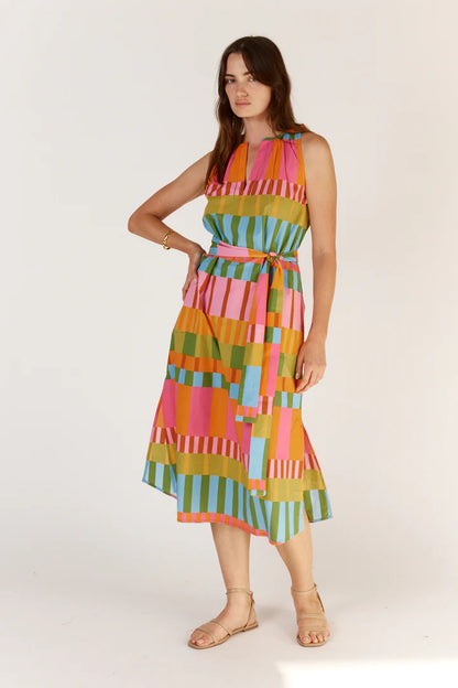 Cannes Sleeveless Dress | Multi