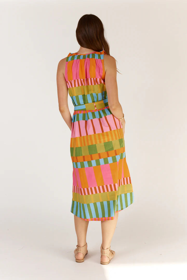 Cannes Sleeveless Dress | Multi