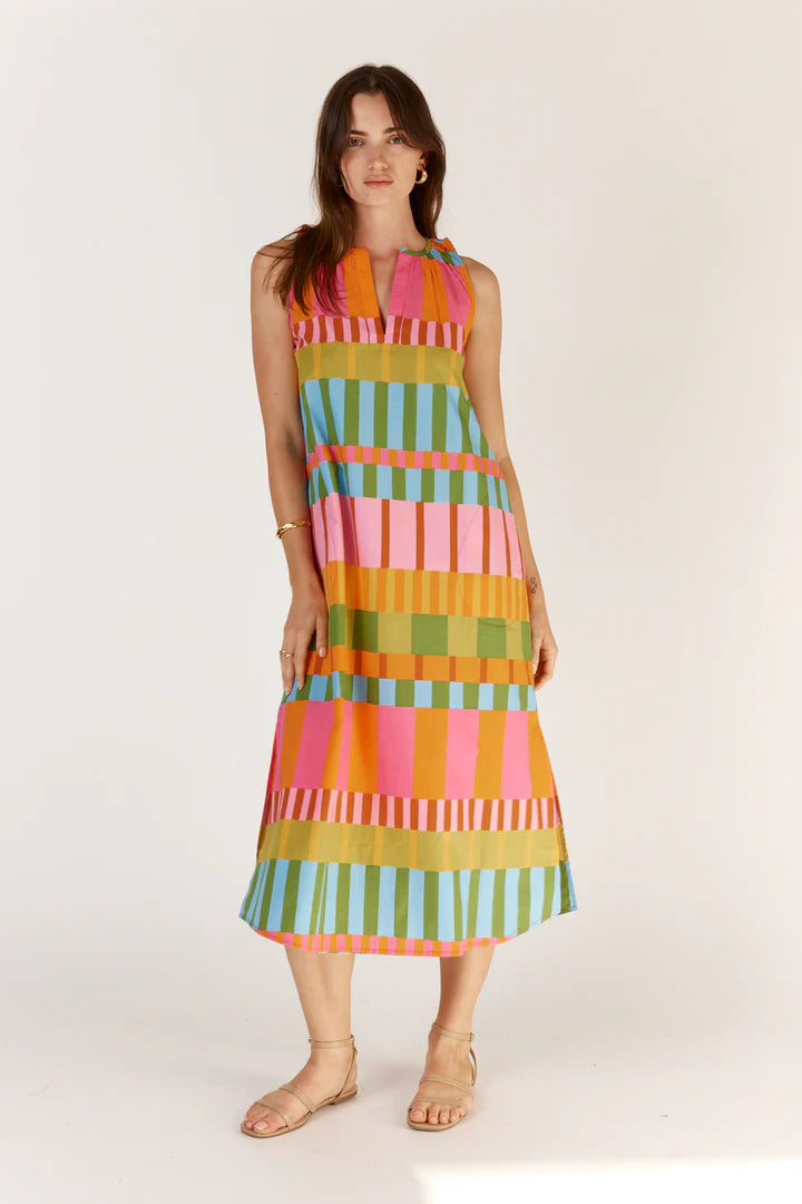 Cannes Sleeveless Dress | Multi
