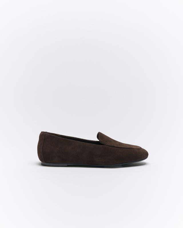 Drew Leather Loafer | Bitter Choc Suede