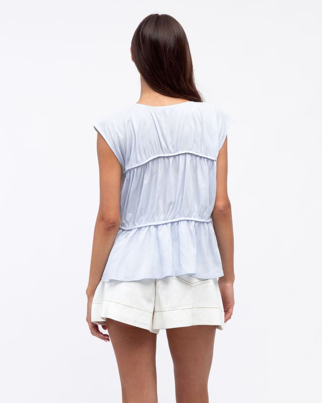 Mermaid Plain Top | Baby Blue